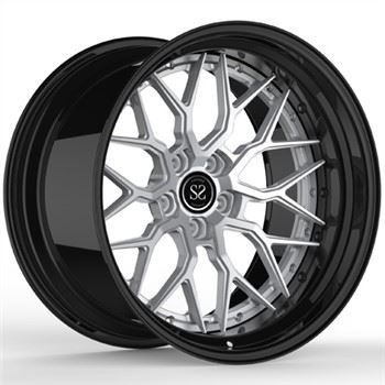 Stred Hyper Strieborný koleso barrel Matný Čierny 2-dielne kované kolesá 19 palcov 19 x 19x10 19x11 Zliatina Is250 Disky automobilov