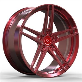 Červený brúsený dizajn 22-palcové prispôsobené 2-PC disky kolies pre Golf GTI