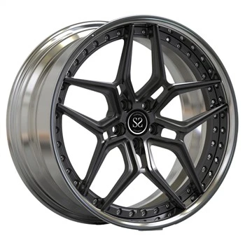 20-palcový matný čierny disk leštený pery, kované 2-dielne luxusné disky kolies Audi RS6