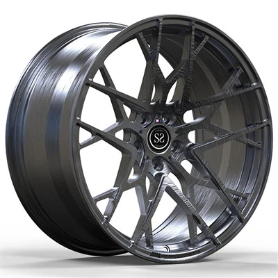BMW M4 G82/G83 Vlastné kované disky z hliníkovej zliatiny čierne brúsené 9,5Jx19 ET20 a 10,5Jx20 ET20
